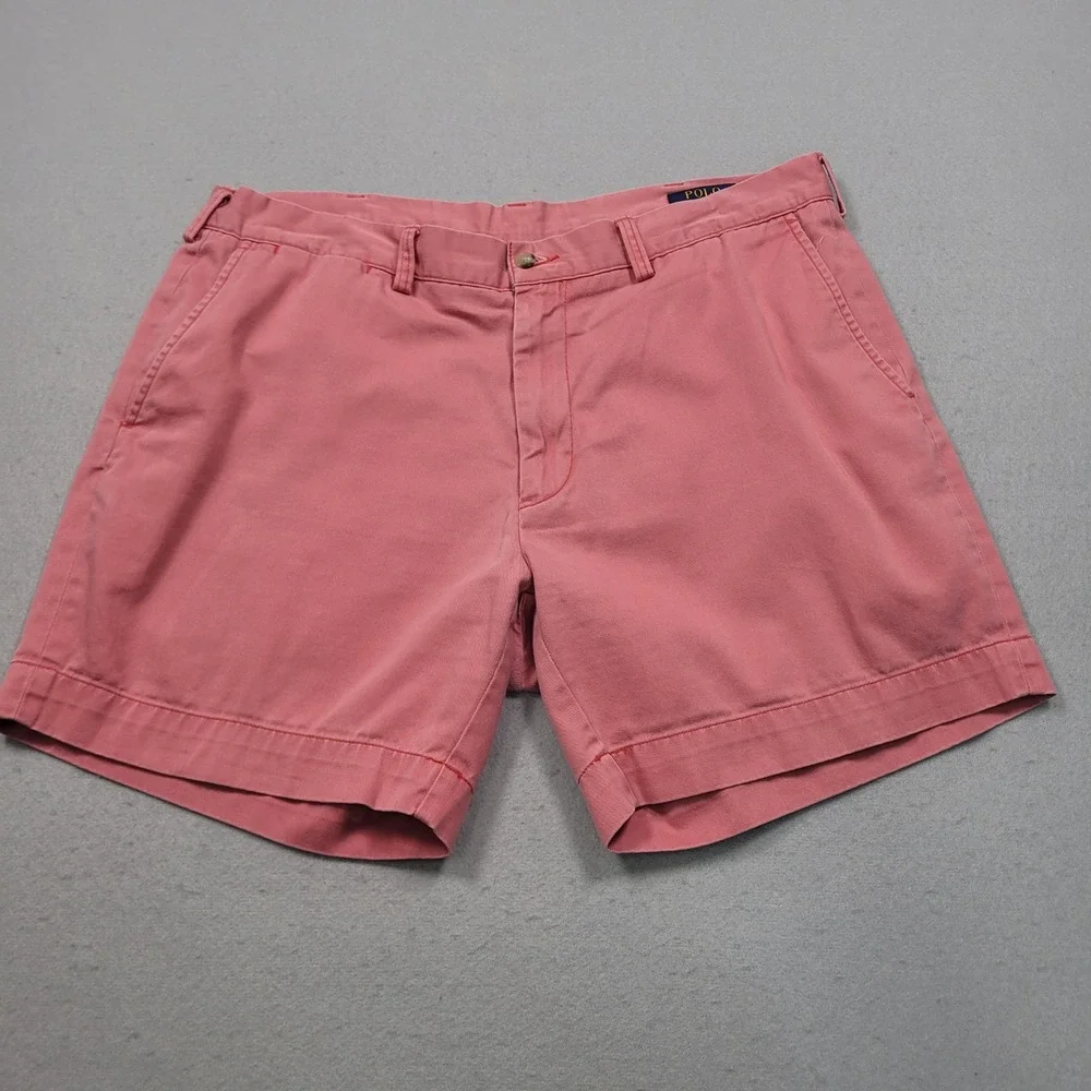 Polo Ralph Lauren Mens Classic Fit 6 Inch Chino Shorts Pink Size 36